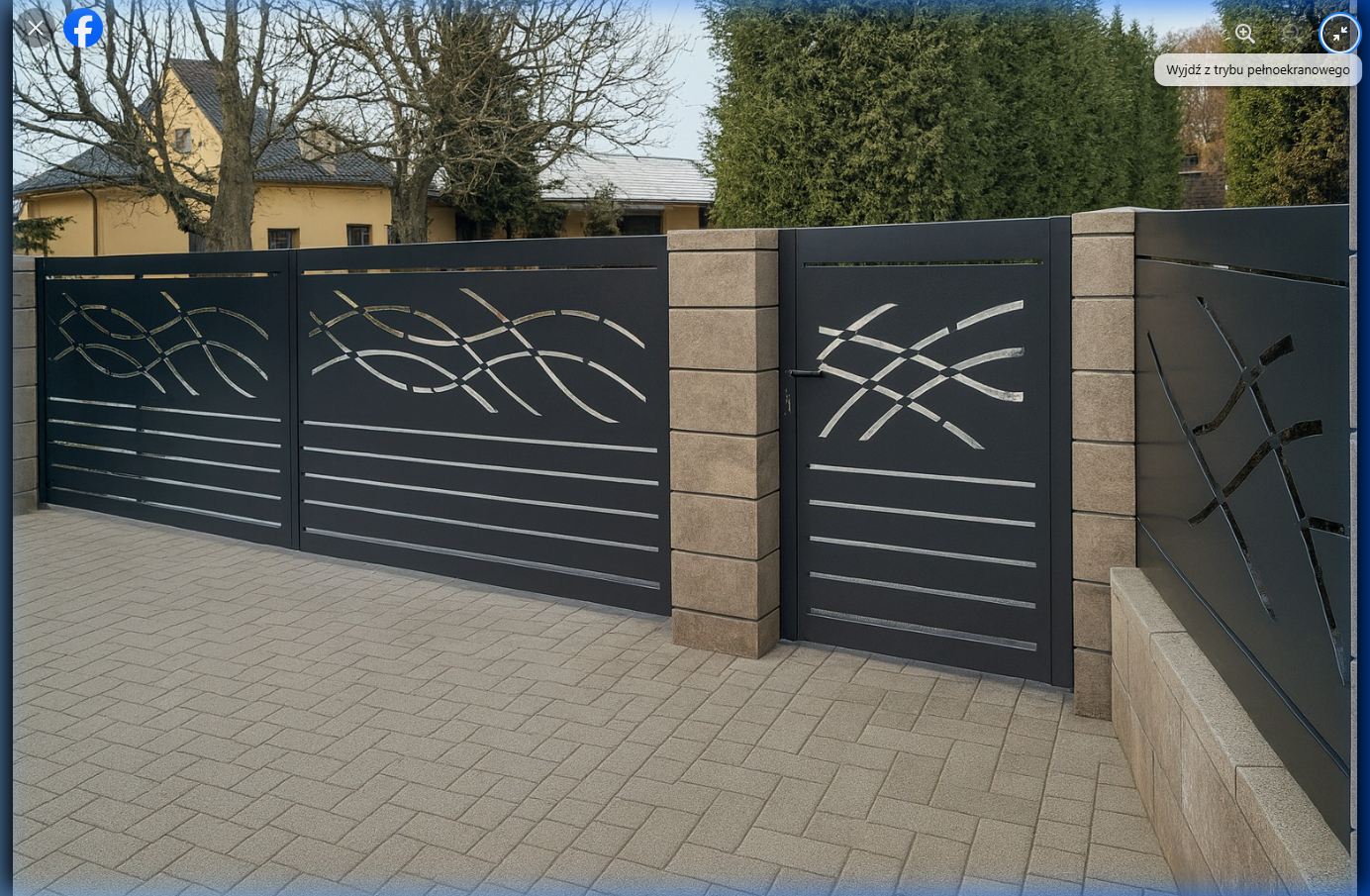 Ogrodzenie z laserowym wzorem ornament